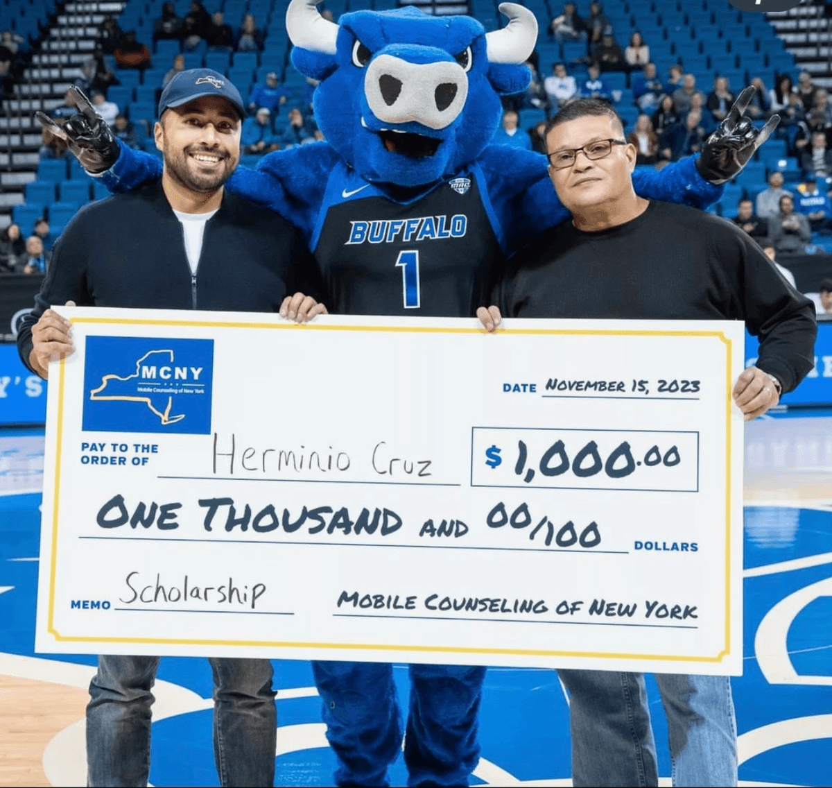 MCNY Veteran Scholarship presentation at University at Buffalo